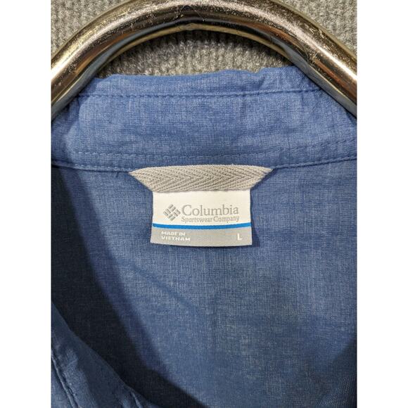 Columbia Westerly Winds Shirt Mens Large Omni-Wick Omni-Shade Convertible Sleeve - Picture 4 of 13